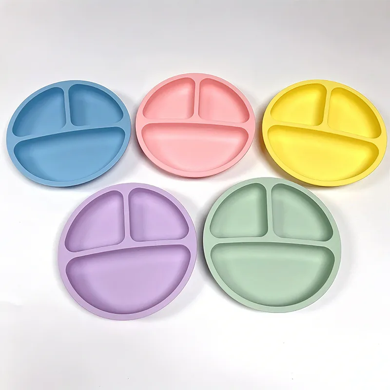 Assiettes alimentaires en silicone pour bébé